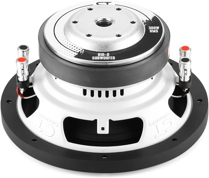 CT Sounds Bio 8” 600-Watt Dual 4-Ohm Car Subwoofer