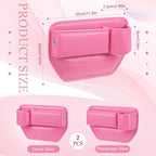 2 Pack Pink Car Seat Gap Filler Organizer with Cup Holder and Storage Leather Car Organizer for Keys Cards Phone Sunglasses and Small Items