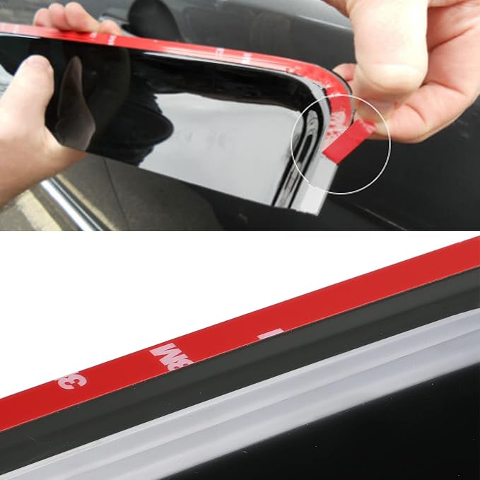 Tape On Window Visors Rain Guards for Hyundai Tucson 2016-2021,Sun Wind Deflectors Side Window Vent Guard Shade,Car Accessories 4-Pieces Set