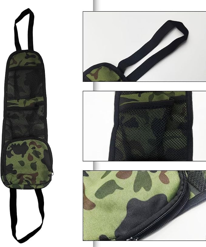 Car Seat Side Storage Pocket, Car Multifunctional Seat Organizer Hanging Bag, Auto Mobile Phone Wallet Sunglasses Mesh Net Pocket, Auto Accessories for Cars SUVs Trucks (Green, 1PCS)