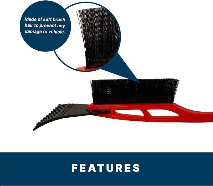 Teal Turtle 21 Inch Car Snow Brush and Ice Scraper - Universal Fit - 2 Pack, Snow Removal Tool