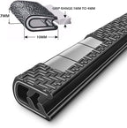49Ft(15M) Long Car Door Edge Guards, U Shape Edge Trim Rubber Seal Protector Car Door Protection Anti-Collision Rubber Clips Easy to Cut No Need Adhesive Fit for Most Vehicles| Black
