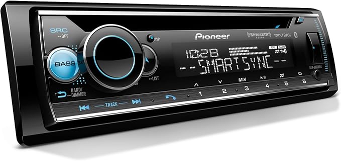 DEH-S6220BS 1-Din CD Receiver – Bluetooth, SiriusXM, USB/AUX, Color Change, FLAC, AM/FM, Detachable Face, 13-Band EQ, 50W x 4, Voice Control, Hi-Volt RCA Preouts