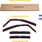 in-Channel Rain Guards for Chevy Trax 2014-2022 & 2013-2022 Buick Encore, Window Visor Shields Vent Deflector Shade Wind Dark Smoke 2015 2016 2017 2018 2019 2020 2021, Tape-On Inside-Mount, 4PCS