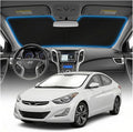 for Hyundai Elantra Sun Shade Windshield Cover - Custom Fit Elantra Accessories 2011-2016 Sunshade Foldable UV Protection & Heat Shield Sun Visor Accessories