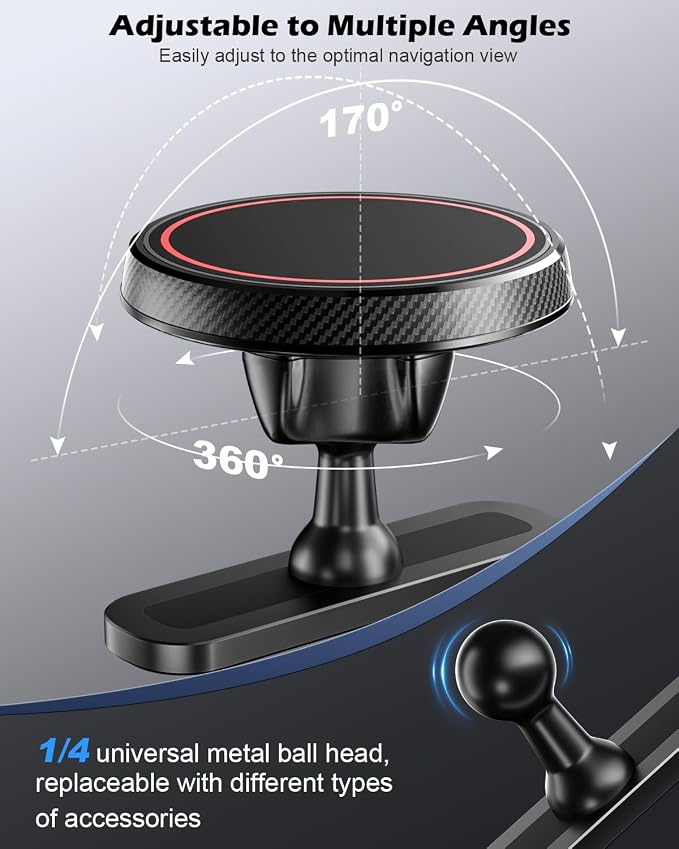 Magnetic Car Phone Mount for Hyundai Ioniq 5, Metal Dashboard Phone Holder Mount, Compatible with MagSafe for 2022-2025 Ioniq5 2026 Ioniq 9, 2024-2026 Sonata Kona & 2025-2026 Tucson