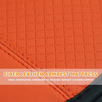 Car Armrest Storage Box Mat, Fiber Leather Car Center Console Cover, Car Armrest Seat Box Cover Accessories Interior Protection for Most Vehicle, SUV, Truck, Car (Orange)