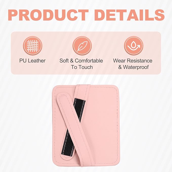 Car Sun Visor Organizer 6.02" x 4.76" Leather Multi-Pocket Visor Card Sleeve Pocket Car Truck SUV Interior Storage Pouch for Driving License Credit Cards Bills Sunglasses, Pink