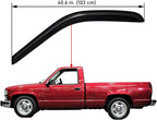 Extra Durable Tape-on Window Visor, Fits 1988-1998 Chevrolet & GMC C/K 1500, 2500, 3500 Regular/Extended Cab, 1992-1999 Tahoe & Yukon, 1992-1994 Blazer (NOT Fit S10 Blazer), Smoke, 2-Pcs