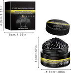 2PCS Tire Shine Cream - Car Tire Ceramic Coating for Deep Black Gloss, Powerful Wheel Cleaning Refurbish Wax with UV Blocking Dust, Tyre Nourish Cream for Long-Lasting Auto Care