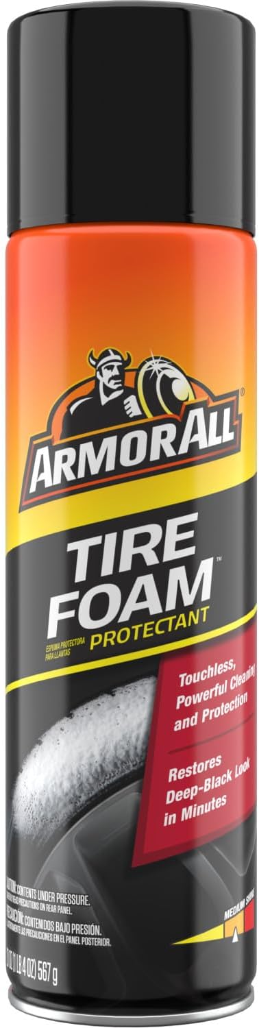 Tire Foam, Tire Cleaner Spray for Cars, Trucks, Motorcycles, 20 Oz Each, 1.25 Pound (Pack of 2)