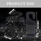4PCS Bling Car Seat Headrest Hooks, Purse Holder for Car, Vehicle Back Seat Purse Handbag Hanging Holder with Crystal Rhinestone, Diamond Car Rear Seat Organizer for Vehicles (Black)