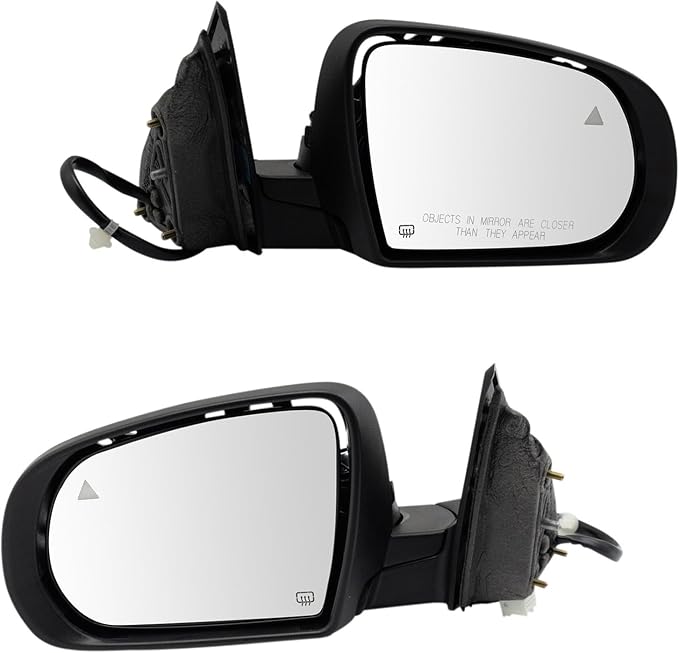 Driver & Passenger Side Mirror Set Power Heated Manual Folding Turn Signal Blind Spot Puddle Light Paint to Match Compatible with 2014-2018 Jeep Cherokee CH1320428 CH1321428