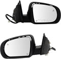 Driver & Passenger Side Mirror Set Power Heated Manual Folding Turn Signal Blind Spot Puddle Light Paint to Match Compatible with 2014-2018 Jeep Cherokee CH1320428 CH1321428