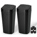 Car Trash Can, 2 Packs Mini Car Garbage Can with Lid, Leakproof Small Cup Holder Trash Can for Car with 60 Trash Bags, Vehicle SUV Truck Organizers and Storage for Home, Office, Black