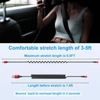 iPhone Charger Cable 6FT for Car, Coiled Lightning Cable [Apple MFi Certified] 2 Pack 6 Feet Lightning Cord Compatible with iPhone14 13/12/11 Pro Max/XS MAX/XR/XS/X/8/7/Plus/6S iPad/iPod - Red