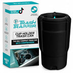 Car Trash Can Cup Holder | Mini Car Trash Can | Fits in Most Doors | 5.1" x 2.9" | Traps More & Empties Less, Patent-Pending Compaction, Holds Weeks of Small Garbage, Black/Teal