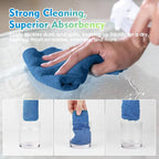 Lake Green Microfiber Cleaning Cloth 12 Pack 12.5 x 12.5 inch Microfiber Towels for Cars Ultra Absorbent Car Washing Cloth Lint Free Streak Free Cleaning Rags for Car, Kitchen Window