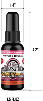 (Rap City Breeze, 1 Pack) Concentrated Air Freshener for Room and Car Spray - Oil-Based Diffuser Spray Bottle - Long-Lasting Bathroom Spray, Car Freshener, & Odor Eliminator Spray