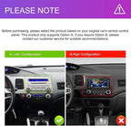 8Core 8G+128G CAR Radio for Honda Civic 2006-2011, Android 15 Car Stereo Wireless Carplay and Android Auto 4G-SIM-WiFi GPS 10.1'' QLED Capacitive Screen Bluetooth 5.0 FM/AM/RDS DSP-36 Camera