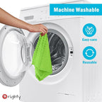 Orighty Microfiber Cleaning Cloth, 24 Pack Highly Absorbent Cleaning Supplies, Reusable Clean Rags for House, Microfiber Cloth for Kitchen, Window, Car Care, 11.5x11.5 inch Green