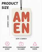 Christian Car Air Freshener 6 Pcs Coconut Scented, Inspirational Religious Scripture Bible Car Accessories Mirror Decor for Women, Christian Hanging Air Freshener for Cars Closet Drawer Books