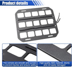 Vehicle Rigid MOLLE Panel, Headrest Organizer EDC Pouch Tool Holster, Tactical Gear Seat Back Rack Truck Equipment Mount Plate, Auto Interior Modular Storage Shelf Accessory(Backrest)