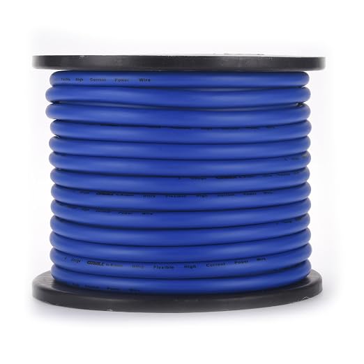 Orion Cobalt PW4100BL 4 Gauge Wire (100ft) Copper Clad Aluminum CCA - 100% American Wire Gauge, High Powered Car Audio/Amplifier Power & Ground Cable, Battery Cable, RV Trailer Wiring