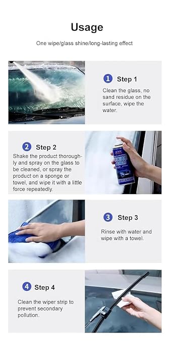 Anti Fog & Rain Repellent Spray for Car Windshield Glass Water Repellent Defogger Waterproof Fogging for Automotive Windows Mirrors Glasses, Dust Remover
