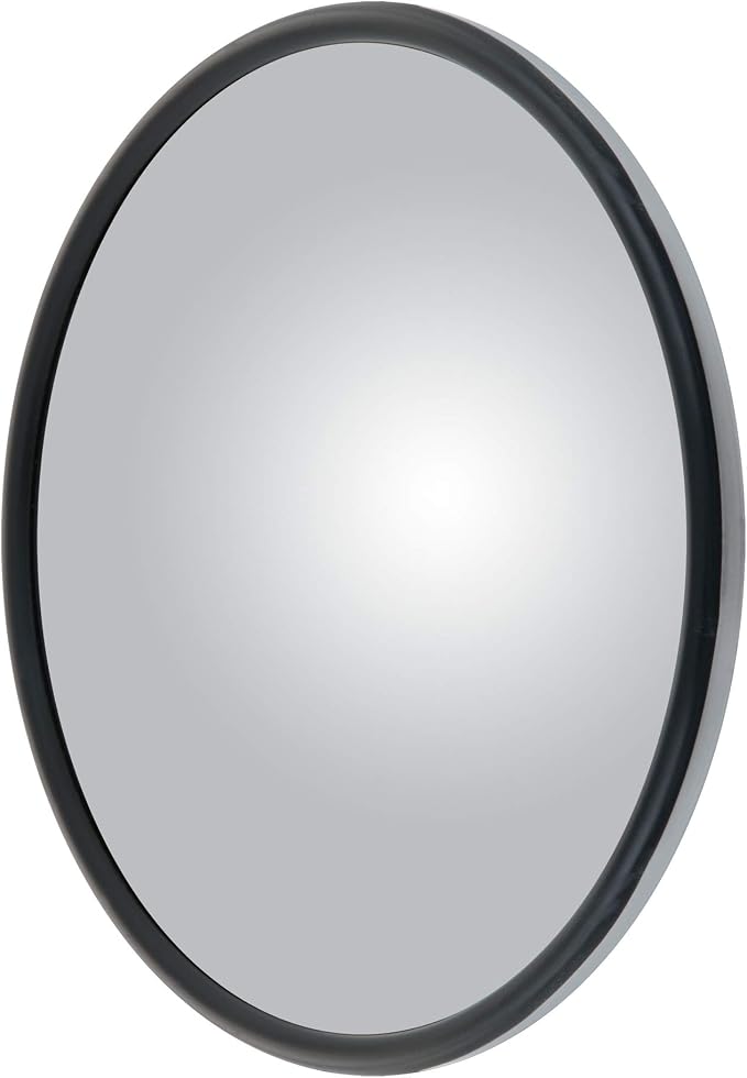 610673 8-Inch Stainless Steel Center-Mount Convex Mirror Head with J-Bracket, Universal Driver or Passenger Side