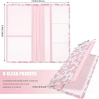 Car Registration and Insurance Holder, with Magnetic Closure for License, Cards and Documents, All Vehicle Needs and Car Accessories (Cow-Pink)