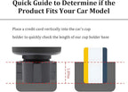 Car Cup Holder Expander, 2 in 1 Multifunctional Vehicle Dual Water Bottle Holder Adapter Extender with Adjustable Base, Automotive Interior Drink Cup Insert, Universal Fit (Black)