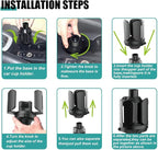 Car Cup Holder Expander, All Purpose Cup Holder Adapter with Adjustable Base, Auto Cup Organizer Expander Holder Compatible with 3.04" to 5.25" Bottles, Mugs, Drinks, Foods (1 PC)