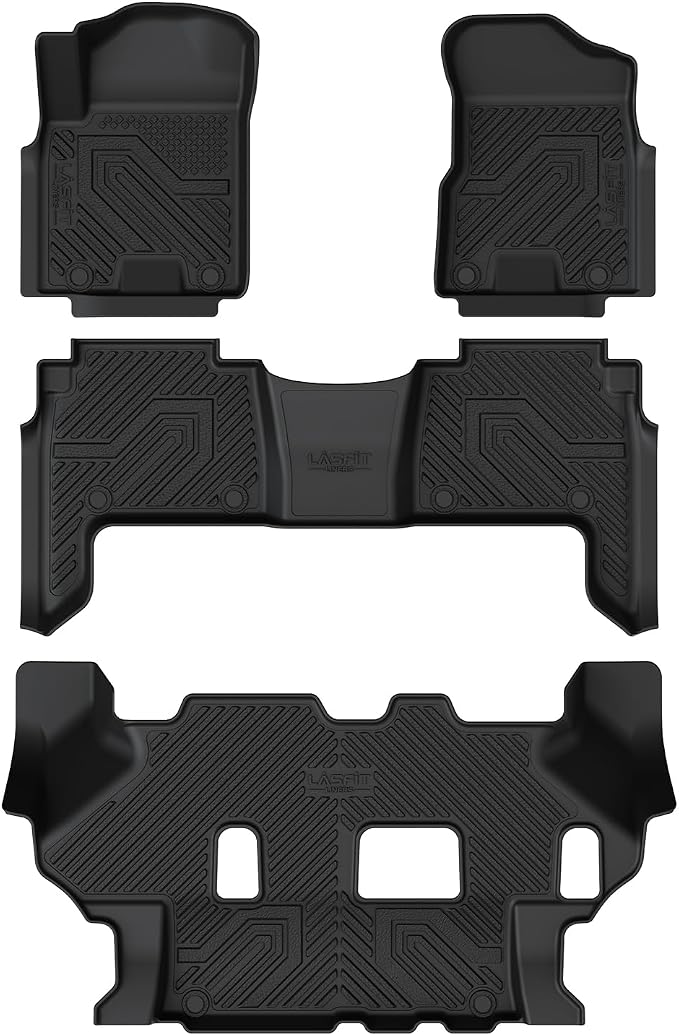 Floor Mats for Nissan Armada/Infiniti QX80 2024 2023 2022 2021 2020 2019 (Only Fits for 8 Seats, Bench Seats), All Weather TPE Custom Fit Floor Liners for 2019-2024 Armada/QX80 Car Mats