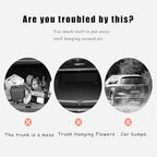 2 Pcs Small Cargo Net, 21.6 ×9.8in Car Storage Mesh Pocket | Automotive Cargo Nets Stretchable Cargo Net Storage Mesh Net with 8 Mounting Screws and Hooks Cargo Netting for Suv Car Truck