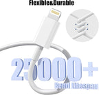 Car Carplay Cable, 6FT Car Charger Cord, USB A to Lightning Cable Compatible for iPhone 14 13 12 11 Pro Max XR XS X 8 7 6 Plus SE iPad Charging Cord (White)