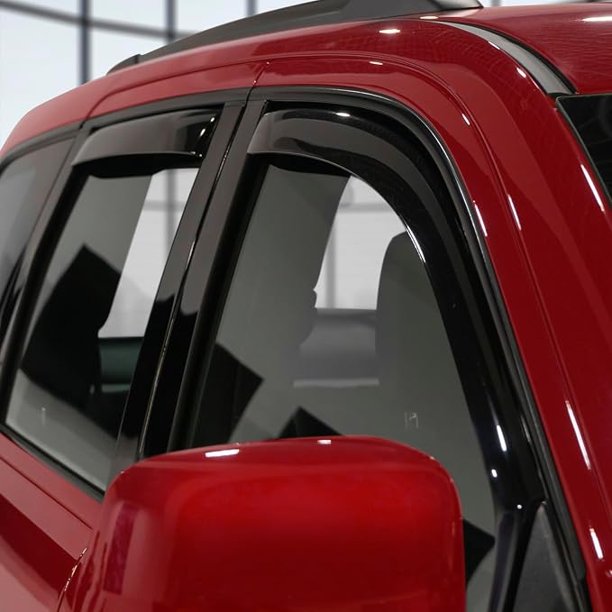 Voron Glass in-Channel Extra Durable Rain Guards for Jeep Grand Cherokee 2011-2021, Window Deflectors, Vent Window Visors, 4 Pieces - 220125