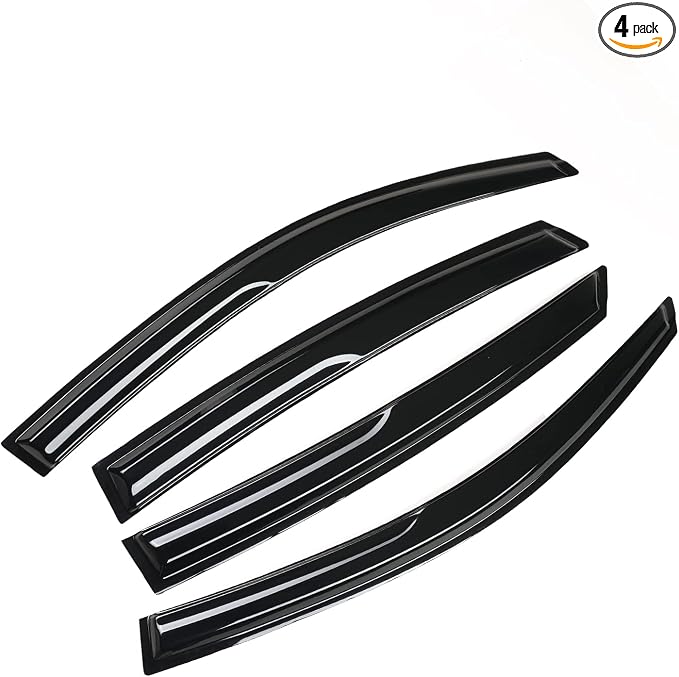 Tape-On Rain Guards Window Visor Fit for 2016-2021 Honda Civic Window Vent Deflector Visors 4 Pcs-94682