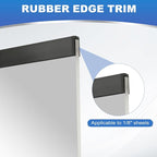 1/8" 13FT Rubber Edge Trim, Flexible U Channel Edge Guard Protector for Keen Edge Sheet Metal Car Doors Hatches Table Corners, Black