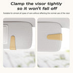 Sunglass Holder for Car Visor, Beige, 2 Packs | Suede Cloth, Magnetic, Organizer for Car Accessories