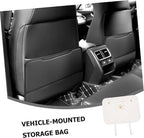 Floral Back Seat Protector Kick Mat with Storage Pockets Anti-kick Car Seat Back Cover for Dirt and Damage Prevention Fit Car Accessories