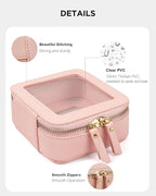 Sunscreen Makeup Bags for Beach, TSA Approved Toiletry Bag with Zipper,Mini Clear Comestic Bag Car Organizer Travel Size Toiletries Travel Essentials Pink Car Accessories For Women (Mini-Pink)