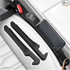 3 in 1 Car Seat Gap Filler 2 Pack,2026 Upgraded Car Side Seat Gap Filler with Organizer Slot & Hook,Universal in Between Cars Seats Catcher Cars Accessories to Avoid Item Drop