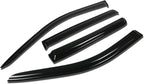 Window Visors Compatible with 07-16 Jeep Compass, 4Pcs Front & Rear Tape-On Window Vent Visor Deflectors Rain Guard, Glossy Dark Smoke