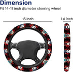 Horror Character Steering Wheel Cover, Non Slip Polyester Car Wheel Protector for Car SUV Truck, Universal 15 Inch