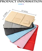 Car Sun Visor Organizer, Leather Storage Pocket Sun Visor Pouch with Zipper for Cards License Registration Pen Glasses Document, Fits Most Car SUV, Auto Interior Accessories for Men Women (Gray)