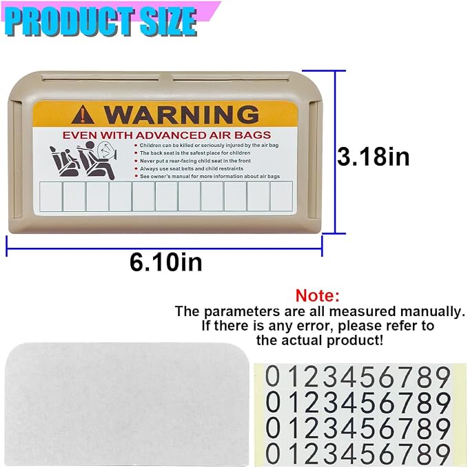 Car Sun Visor Organizer, Car Registration Holder with Parking Number Sticker, Self-Adhesive Card Pocket Storage Organizer to Keep Things Tidy (Beige)