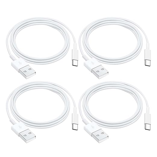 4 Pack Car Carplay Cable for iPhone 16E 16 15 Pro Max 15 16 Plus Charger, USB to USB C Cable 5FT for Car Charger, Carplay USB C Cord Charging for iPad 10th Gen/iPad Pro Air 5th-White