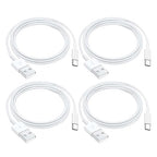 4 Pack Carplay USB A to USB C Cable for iPhone 16E 15 16, 16 Pro Max, 16 Plus Car Charger, iPad Pro 12.9/11, iPad 10 Generation, iPad Air 5 Generation/4 Gen, Mini 6 Generation Car Fast Charging Cord