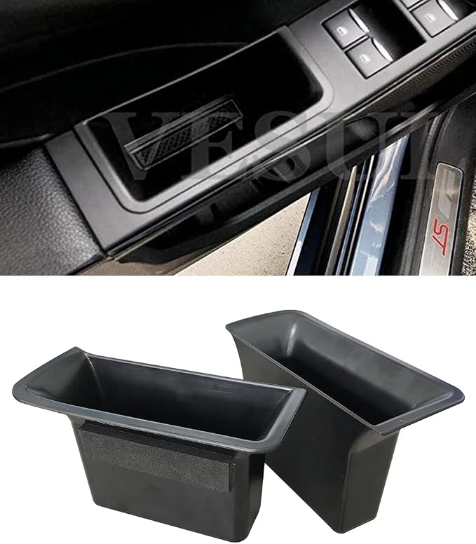 Front/Rear Row Door Side Storage Box Compatible with Ford Escape 2020 2021 2022 2023 2024 2025 Armrest Phone Container Door Organizer Handle Pocket ABS Tray Insert Glove Pallet